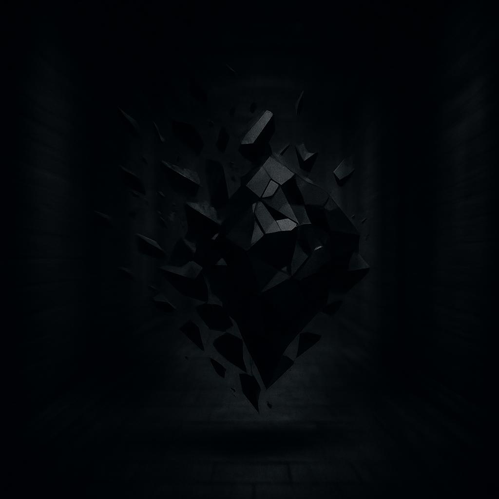 Ce cliché en noir noir présente un visage féminin qui semble perce vers nous, contré à un fond sombre massive, laissant sa...